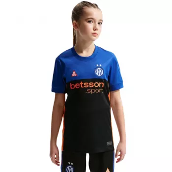 Nike Inter Mediolan 2025/2026 Stadionowa Edycja Specjalna Dziecięca Koszulka Piłkarska - Czarno/Niebieska (Rozmiar M)