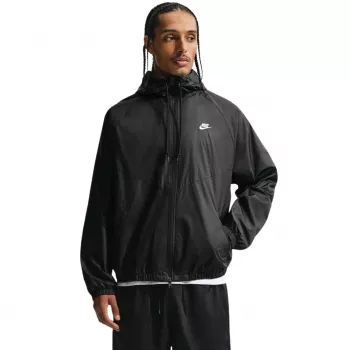 Nike Men's Windrunner Czarna kurtka przeciwdeszczowa z pełnym zamkiem HV8369 010 Rozmiar M
