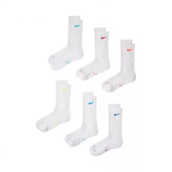Nike Everyday Elevated 6-Pack Skarpetki za Kostkę Białe 35-37.5