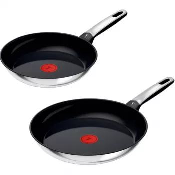 Tefal Emotion zestaw patelni ze stali nierdzewnej, 2-częściowy, 24/28 cm