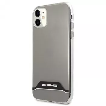 AMG AMHCN61TCBW Twarda obudowa do iPhone 11 / XR 6,1 cala – przezroczysta z elektrolitową czarno-białą ramką