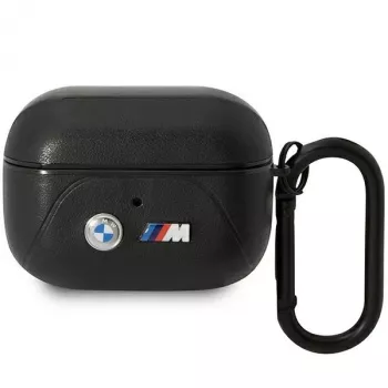 BMW AirPods Pro Skórzane etui z zakrzywioną linią - czarny
