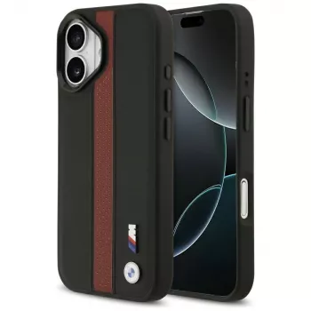 Etui BMW M Perforated Stripe Logo MagSafe na iPhone 17 - Czerwone
