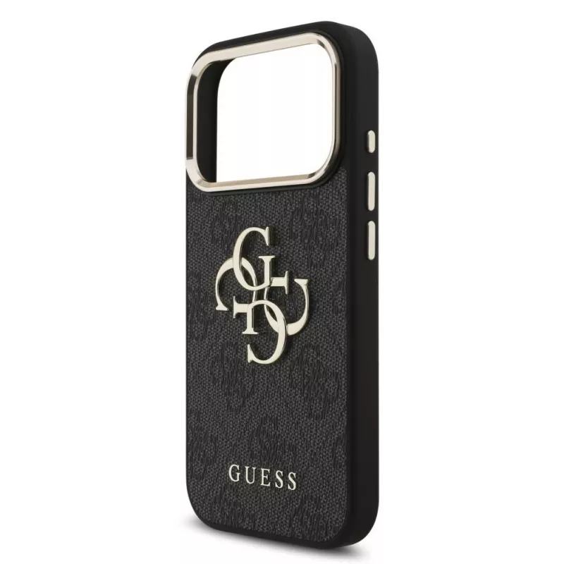 GUESS 4G Big Logo Classic twarda obudowa do iPhone 17 Pro / 18 Pro - czarna i złota