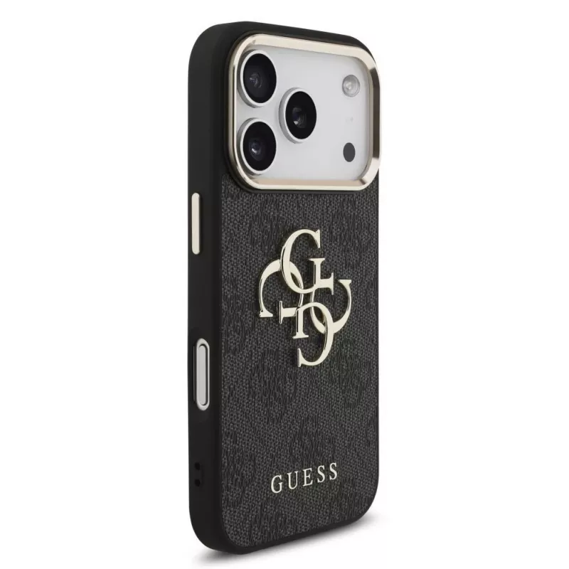 GUESS 4G Big Logo Classic twarda obudowa do iPhone 17 Pro / 18 Pro - czarna i złota
