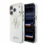 GUESS 4G Script Metal Protective Case for iPhone 18 Pro Max / 17 Pro Max - Biały