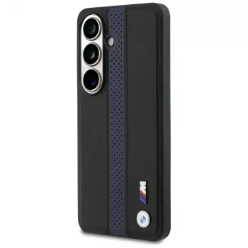 BMW Perforated Stripe Logo MagSafe Case do Samsung Galaxy S26 - Niebieski