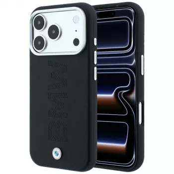 Etui BMW Sign Centered Deboss MagSafe do iPhone 18 Pro Max / 17 Pro Max - Czarny