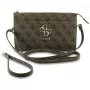 Guess Phone Pouch 4G Big Logo - Brązowa torba na ramię z kieszeniami na karty