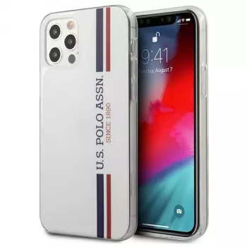 U.S. Polo Assn. USHCP12MPCUSSWH iPhone 12/12 Pro 6,1 cala Biały Twarde etui z kolekcji Tricolor