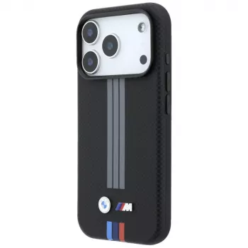 Etui BMW M Quadrille Kevlar Antracyt i Tricolor Print Lines MagSafe do iPhone 18 Pro / 17 Pro