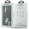 Karl Lagerfeld Saffiano Karl & Choupette Pin Case do Samsung Galaxy Z Fold 8 Ultra - Czarny