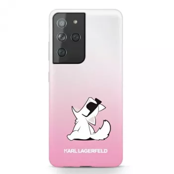 Karl Lagerfeld KLHCS21LCFNRCPI S21 Ultra Etui twarde Różowe Choupette Fun