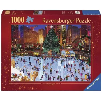 RAVENSBURGER Puzzle 1000 elementów – Świąteczna magia w Rockefeller Center
