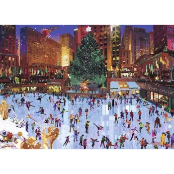 RAVENSBURGER Puzzle 1000 elementów – Świąteczna magia w Rockefeller Center