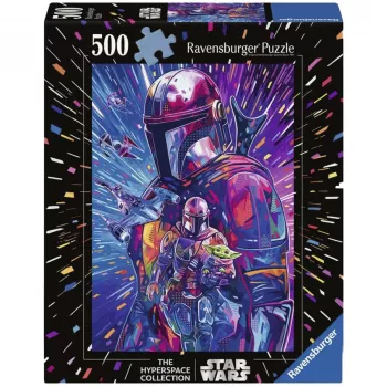 RAVENSBURGER Puzzle Star Wars Hyper Space Collection: The Mandalorian (500 elementów, duże elementy)