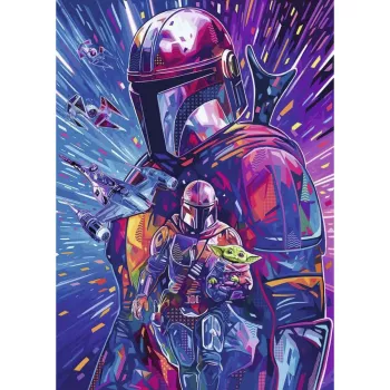 RAVENSBURGER Puzzle Star Wars Hyper Space Collection: The Mandalorian (500 elementów, duże elementy)