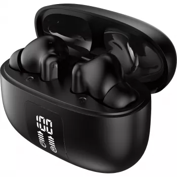 Verbatim TruSound Pro Słuchawki douszne z hybrydową ANC - Bezprzewodowe słuchawki dokanałowe Bluetooth 5.2, sterowanie dotykowe, IPX4, etui z ładowaniem Qi