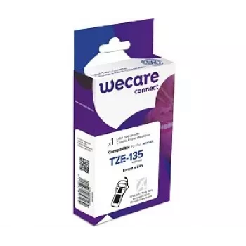 ARMOR WECARE Kompatybilna z Brother TZe-135 Taśma etykietująca Biała na Transparentnej 12mm x 8m