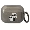 Karl Lagerfeld KLAPHNKCTGK AirPods Pro etui Glitter Karl & Choupette Czarny