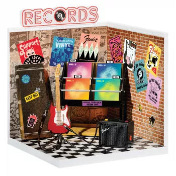 MGA's Miniverse - Real Music Record Shop Miniaturowy zestaw kreatywny