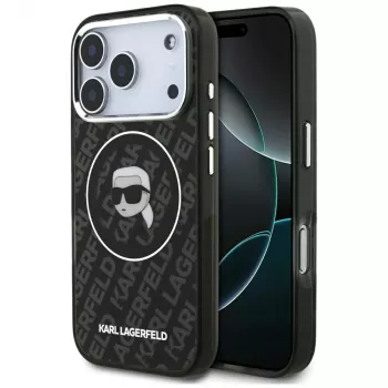 Karl Lagerfeld IML Karl Head Logo etui MagSafe do iPhone 17 Pro Max czarne
