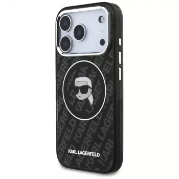 Karl Lagerfeld IML Karl Head Logo etui MagSafe do iPhone 17 Pro Max czarne