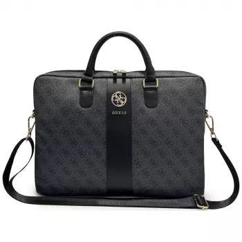 GUESS 4G Round & Classic Logos Stripe 16 cali torba na laptopa czarna
