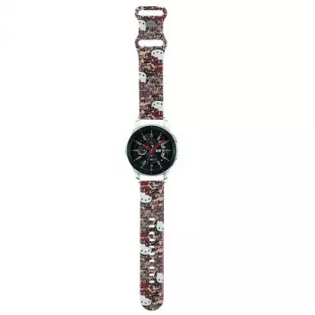 Hello Kitty Uniwersalny silikonowy pasek do zegarka Graffiti Pink 22mm