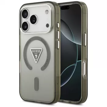 GUESS IML Gradient Triangle Logo MagSafe etui do iPhone 17 Pro - Khaki