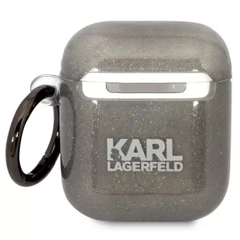 Karl Lagerfeld KLA2HNKCTGK AirPods 1/2 etui Black Glitter Karl & Choupette