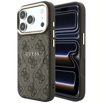 GUESS Embossed 4G Classic MagSafe etui do iPhone 17 Pro Max / 18 Pro Max - Brązowy
