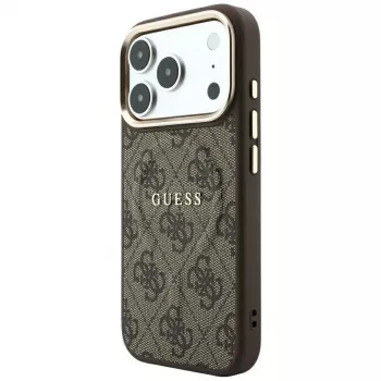 GUESS Embossed 4G Classic MagSafe etui do iPhone 17 Pro Max / 18 Pro Max - Brązowy