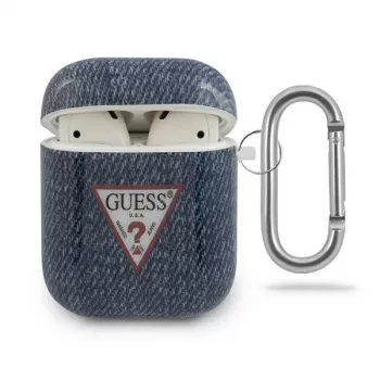 GUESS GUACA2TPUJULDB AirPods 1/2 Pokrowiec Ciemny Niebieski Kolekcja Jeans