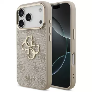 GUESS 4G Big Classic Logo Etui na Apple iPhone 17 Pro / 18 Pro - Różowe Złoto