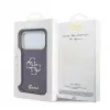 GUESS 4G Script Metal Tylna Obudowa Case dla Apple iPhone 18 Pro / 17 Pro - Burgund
