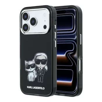 Karl Lagerfeld Karl & Choupette Bodies Sketch Print MagSafe etui na iPhone 18 Pro Max / 17 Pro Max - Czarny