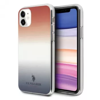 U.S. POLO ASSN. iPhone 11 etui czerwono-niebieski wzór gradientowy kolekcja
