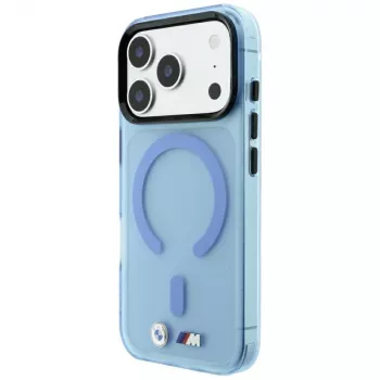 BMW M IML Matowe etui z metalowym logo i MagSafe do iPhone 18 Pro Max / 17 Pro Max - Niebieski
