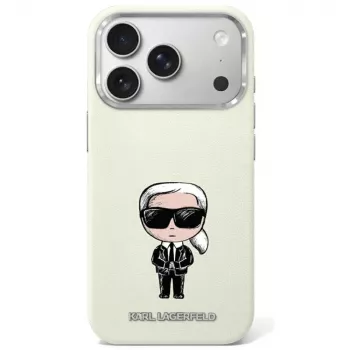 Karl Lagerfeld Smooth Ikonik Sketch MagSafe etui do iPhone 18 Pro / 17 Pro Beżowy