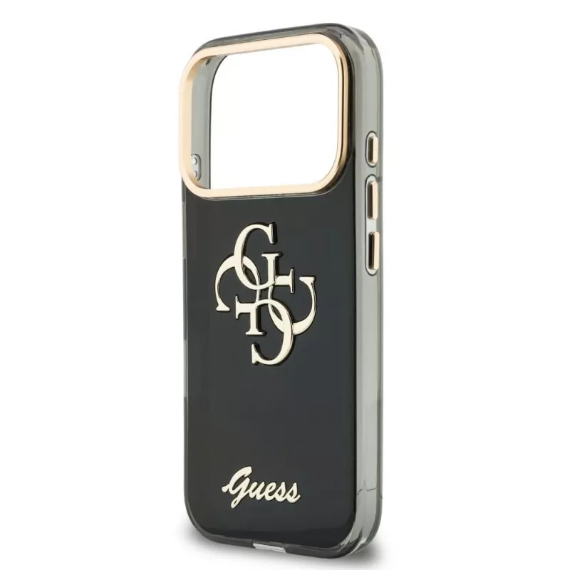 GUESS IML 4G Script Metal etui do iPhone 18 Pro / 17 Pro - czarny