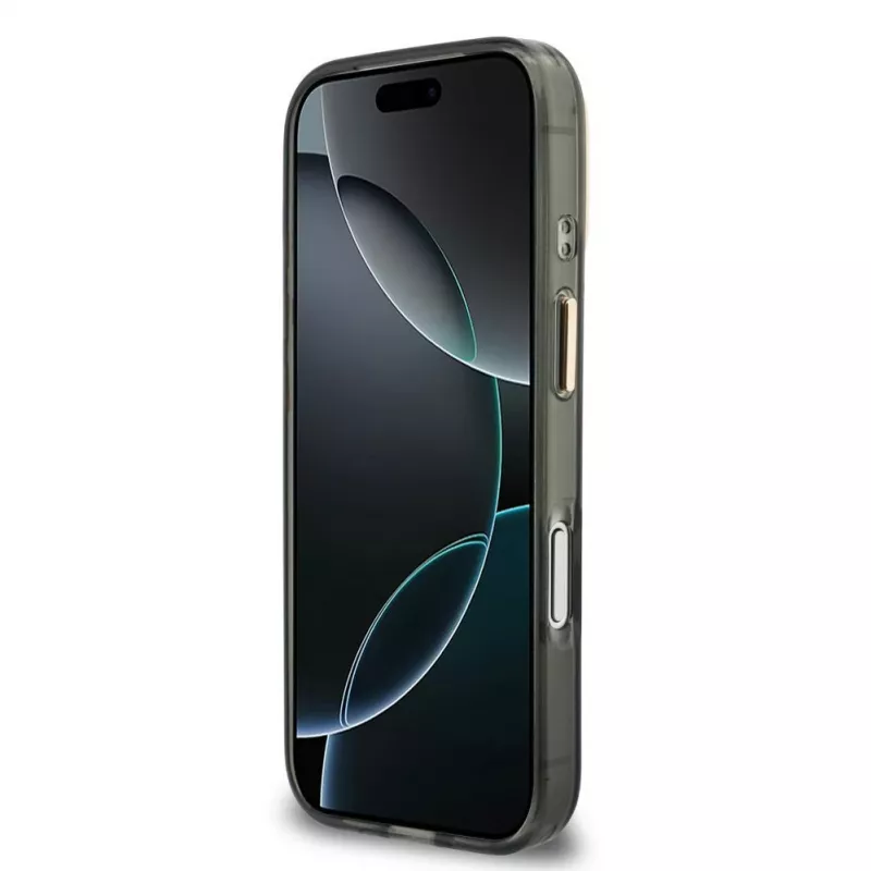 GUESS IML 4G Script Metal etui do iPhone 18 Pro / 17 Pro - czarny