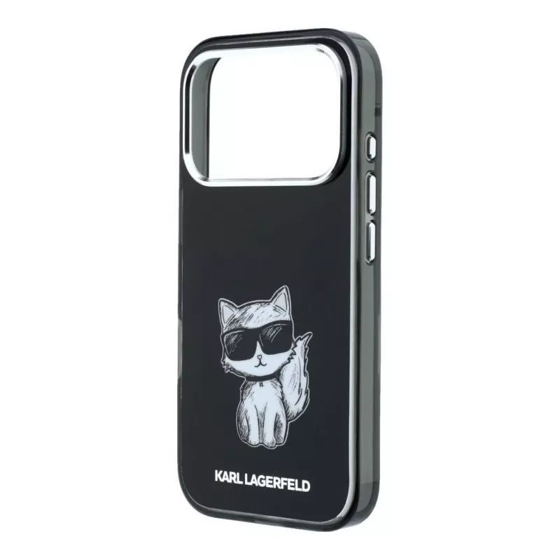 Karl Lagerfeld IML Choupette Body Sketch Print MagSafe Case do iPhone 18 Pro / 17 Pro - Czarny