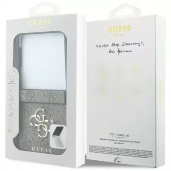 GUESS Big 4G Logo twarde etui do Samsung Galaxy Z Flip4 - brązowy