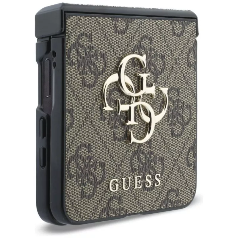 GUESS Big 4G Logo twarde etui do Samsung Galaxy Z Flip4 - brązowy