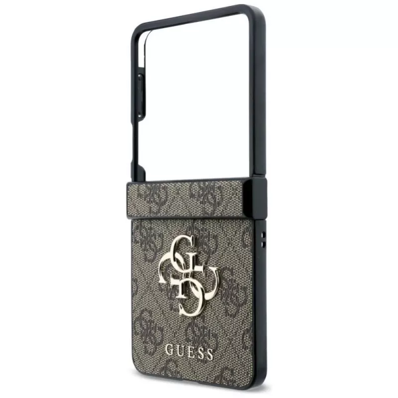 GUESS Big 4G Logo twarde etui do Samsung Galaxy Z Flip4 - brązowy