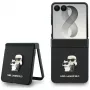 Karl Lagerfeld Karl & Choupette Saffiano Pins Etui na Samsung Galaxy Z Flip5 - Czarny