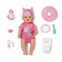ZAPF CREATION Baby born Emma Click & Play 43 cm interaktywna lalka z różowym śpioszkiem i czapeczką