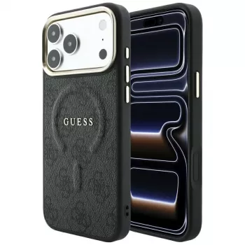 GUESS Embossed 4G Classic MagSafe Case do iPhone 17 Pro / 18 Pro - Czarny