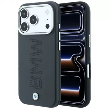 Etui BMW Signature Centered Deboss MagSafe do iPhone 18 Pro / 17 Pro - Szary